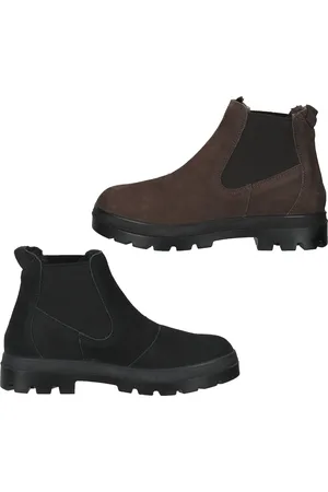 Bama Stiefelette Damen Echtleder-Schuhe Chelsea-Boots wasserabweisend mit -tex Braun oder Schwarz