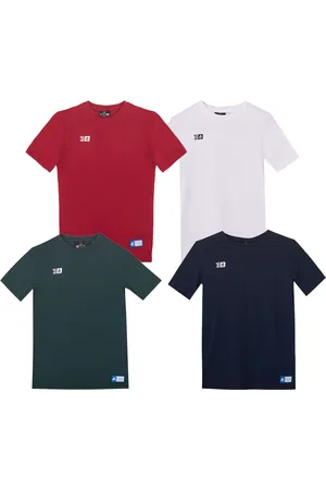 Outfitter OCEAN FABRICS TAHI Kinder T-Shirt nachhaltiges Mädchen und Jungen Präsentations-Shirt Sommer-Shirt Sport OUT-K-1020 Rot, Dunkelgrün, Dunkelblau oder Weiß