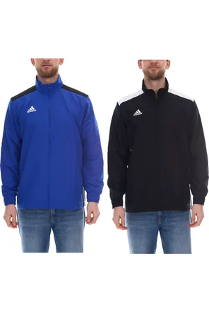 adidas REGISTA 18 Herren Trainings-Jacke mit CLIMALITE Technologie aus recyceltem Materialien Sport-Jacke Schwarz oder Blau