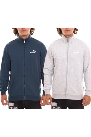 PUMA Men Ess 2 Col Track Jacket nachhaltige Herren Sweat-Jacke Trainings-Jacke Baumwolle 679632 Grau oder Blau