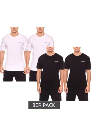 Daniel Hechter 8er Pack Herren Rundhals-Shirt Baumwoll T-Shirt NI58100 700 Weiß oder Schwarz