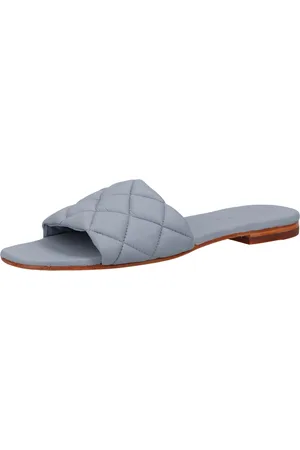 Melvin & Hamilton Damen Echtleder-Pantoletten gemütliche Sommer-Schuhe 111691 Blau