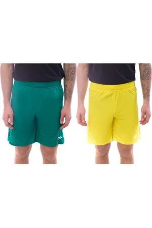 Wilson Herren nachhaltige Sport-Shorts Trainings-Shorts Sport-Hose Fitness OUT-BB-M-03 Grün oder Gelb