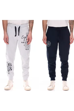 Camp David Herren Jogging-Hose mit Baumwollanteil Sweat-Hose Trainings-Hose 428251 Dunkelblau oder Grau