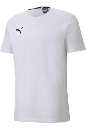PUMA TeamGoal 23 Jungen & Mädchen Sport-Shirt Baumwoll-Shirt mit Logo-Patch T-Shirt 656709 04 Weiß