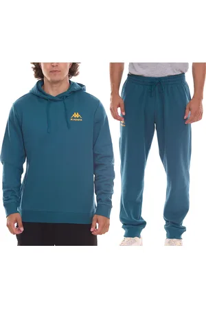 Kappa Dragonfly Herren Hoodie oder Jogginghose modischer Trainings-Anzug Petrolblau