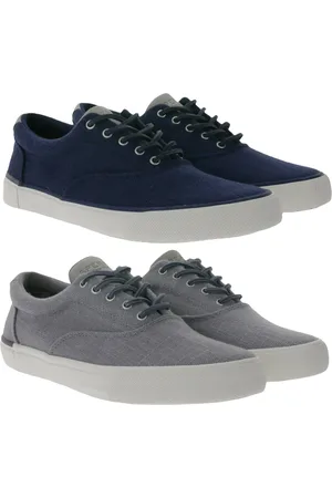 Sperry Striper II CVO Baja Seacycled nachhaltiger Herren Canvas-Sneaker mit Wave-Siping-Technologie Navy oder Grau