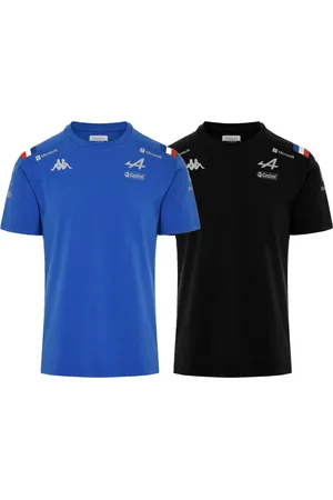 Kappa X ALPINE Formel 1 F1 Kinder T-Shirt mit HYDRO WAY PROTECTION-Technologie Kurzarm-Shirt 331915W Blau oder Schwarz