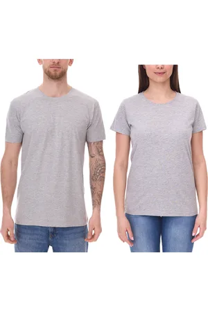 SANTINO Jaro T-Shirt aus Bio-Baumwolle Kurzarm-Shirt Basic-Shirt meliert 160 gr/m2 Grau