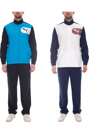 PUMA Herren Trainings-Anzug trendiger Sport-Anzug Fitness-Anzug 831779 in Weiß/Navy oder Blau/Schwarz
