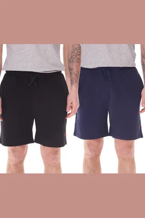 U.S. Polo Assn. Herren Freizeit- & Sport-Shorts leichte Fitness-Short mit U.S. Polo Stickerei kurze Hose US16738 Schwarz/Rot oder Dunkelblau/Rot