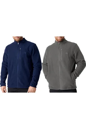 DANISH ENDURANCE Nachhaltige Herren Fleece-Jacke Oeko-Tex zertifiziert 154000 Blau oder Grau