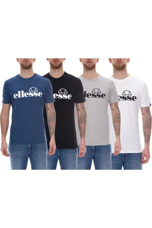 Ellesse Fuenti T-Shirt Herren Baumwoll-Shirt mit Logo-Print Sport-Shirt SHP16469 in Schwarz, Weiß, Blau oder Grau