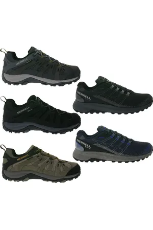 Merrell Alverstone 2 Gore-Tex Herren Wanderschuhe oder nachhaltige Fly Strike Lauf-Schuhe wasserdichte GTX Outdoor-Schuhe mit Wechselfußbett Grau, Hellbraun, Schwarz oder Blau