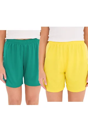 Wilson Damen nachhaltige Sport-Shorts Trainings-Shorts Sport-Hose Fitness OUT-BB-W-03 Grün oder Gelb