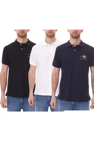 GANT Herren Polo-Shirt Regular Fit Polo-Hemd Baumwoll-Shirt 2002014 in Navy, Schwarz oder Weiß
