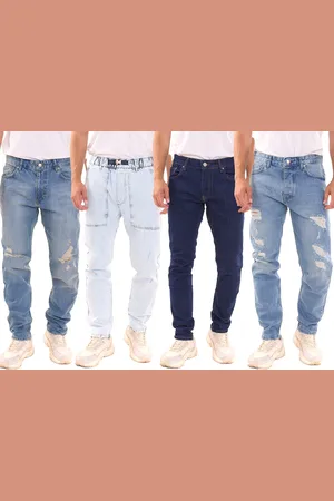 2Y Herren Jeans stylische Denim-Hose verschiedene Modelle Blau