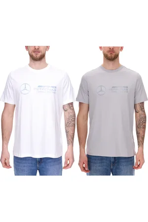 PUMA X Mercedes-Benz AMG Petronas F1 Herren T-Shirt stylisches Baumwoll-Shirt 621157 Grau oder Weiß