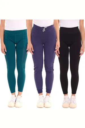 FAYN SPORTS Damen Leggings in Grün oder Schwarz oder Jogginghose in Navy Trainings-Hosen