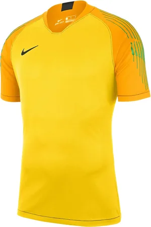 Nike Gardien II Herren Sport-Shirt mit Dri-FIT-Technologie atmungsaktives Trainings-Trikot Kurzarm-Shirt 894512-719 Gelb