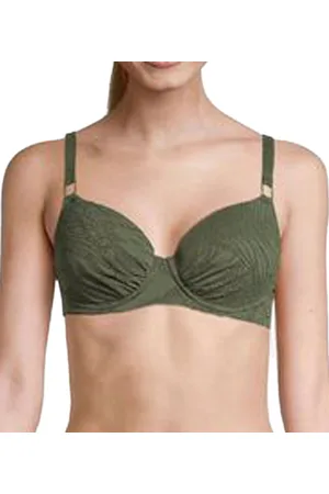 Tamaris Damen Bikini-Oberteil mit verstellbaren Trägern Bademode 76066321 Dunkelgrün