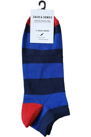 JACK & JONES Sport-Strümpfe Sneaker-Socken Fast Short Sock in Onesize Blau gestreift