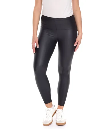Rockupy Damen Kunst-Leder-Leggings schlichte Freizeit-Hose Lederimitat RPW20_040704 Schwarz