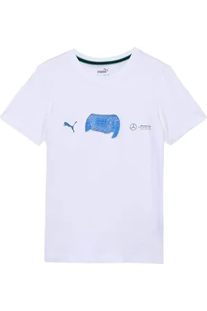 PUMA X Mercedes-Benz AMG Petronas F1 Graphic-Tee Herren T-Shirt mit Lenkrad-Print Baumwoll-Shirt 621155 03 Weiß