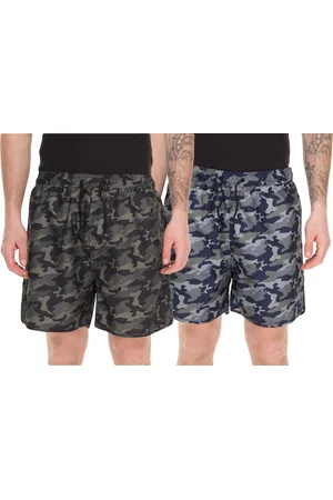 Pierre Cardin Herren Camouflage Schwimm-Hose Badehose Schwimm-Shorts LA203937 Blau/Khaki-Grün oder Khaki/Grün