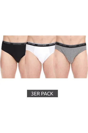 Pierre Cardin 3er Pack Herren Slip mit Baumwoll-Stretch Unterwäsche Unterhose 015 4055530005 Schwarz, Grau, Weiß
