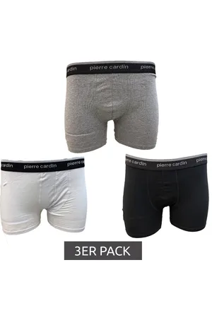 Pierre Cardin 3er Pack Herren Boxershorts mit Baumwoll-Stretch Unterwäsche Unterhose 015 4053800003 Schwarz, Grau, Weiß