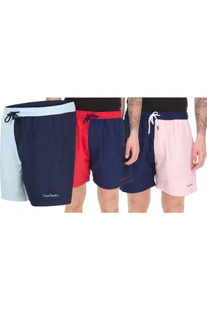 Pierre Cardin Herren Schwimm-Hose Badehose modische Schwimm-Shorts LA205027 Rot/Navy, Navy/Rosa oder Blau