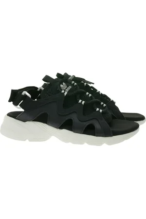 adidas Astir Sndl Damen Sandalen mit Klettverschluss Sommer-Schuhe mit Schnellschnürsystem HP9569 Schwarz/Weiß
