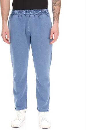 Rockupy Herren Baumwoll-Jogger Freizeit-Hose Jogging-Hose Homewear RPU20_040701 Blau