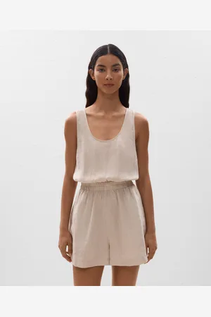 Oysho Kurzer Träger-Overall Aus 100 % Leinen