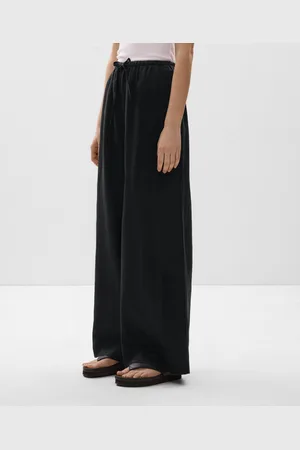 Oysho Gerade Geschnittene Lange Hose Aus 100 % Leinen