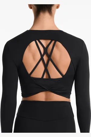 Oysho Comfortlux Langärmliges Crop-Top Mit Offenem Rücken