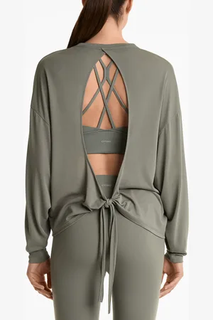 Oysho Comfortlux Langarmshirt Aus Modalgemisch Mit Rückenausschnitt
