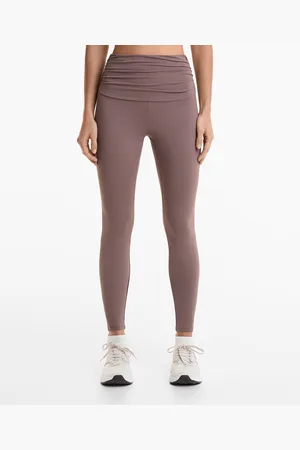 Oysho Knöchellange High Rise Comfortlux Leggings Mit Gerafftem Bund