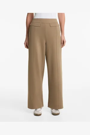 Oysho Lange Bootcut-Hose In Neopren-Optik