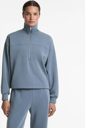 Oysho Sweatshirt Mit Halbem Reißverschluss Und Mit Modal In Brushed-Qualität