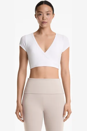 Oysho Geripptes Tanktop In Wickeloptik Aus Modalmischung