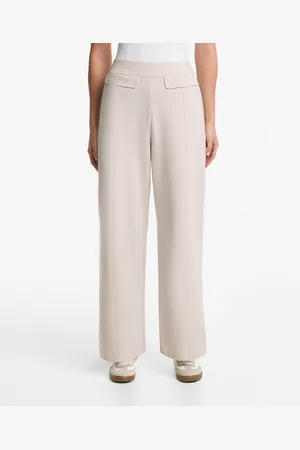 Oysho Lange Bootcut-Hose In Neopren-Optik