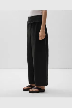 Oysho Hose Aus 100 % Leinen Mit Umschlag Am Bund
