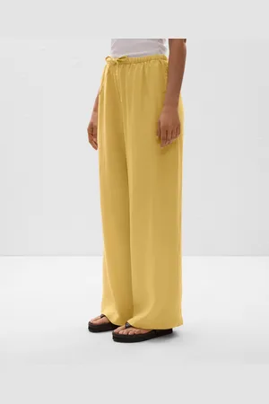 Oysho Gerade Geschnittene Lange Hose Aus 100 % Leinen