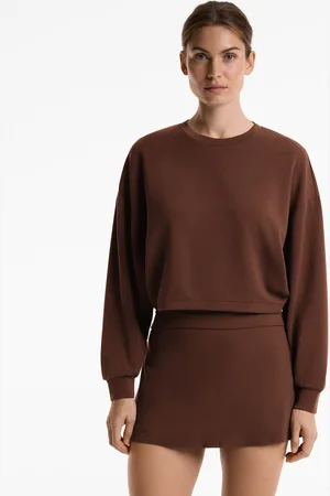 Oysho Kurzes Sweatshirt Aus Modal Mit Überkreuztem Rücken