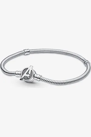 PANDORA Moments Marvel The Avengers Logo-Verschluss Schlangen-Gliederarmband