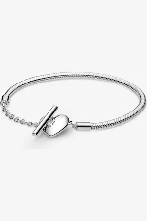 PANDORA Moments Herz T-Verschluss Schlangen-Gliederarmband