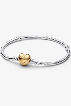 PANDORA Moments Schlangen-Gliederarmband mit Herz-Verschluss