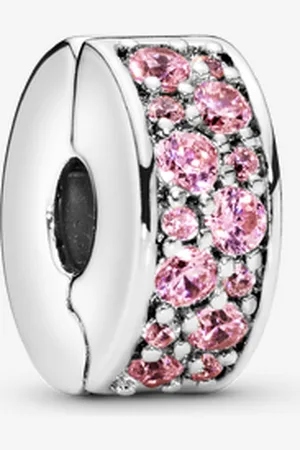 PANDORA Rosafarbener Pavé Clip